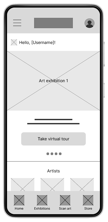 Lo-fi Wireframes home